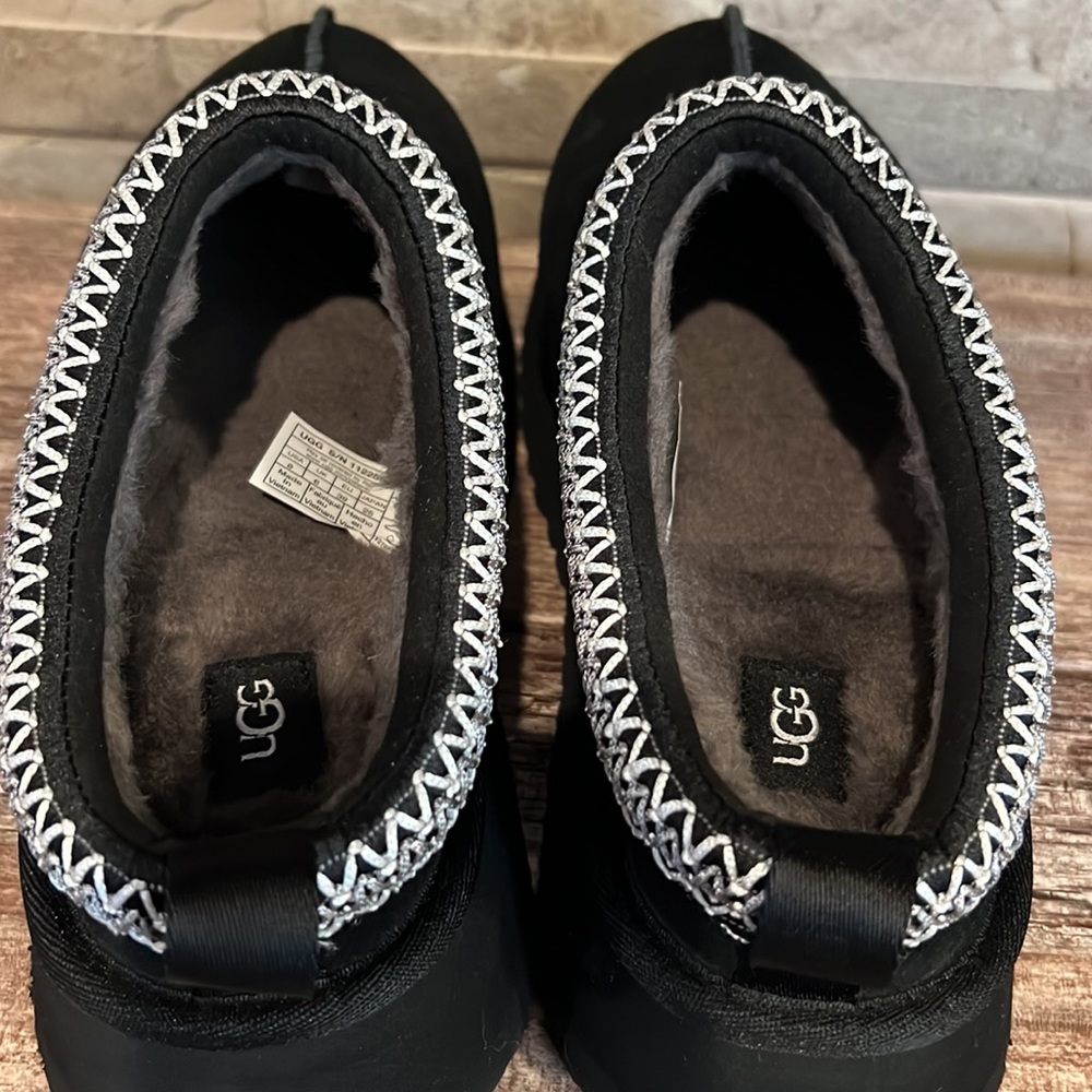 NEW UGG Tazz Platform Slipper Black Size 8 - Picture 5 of 10